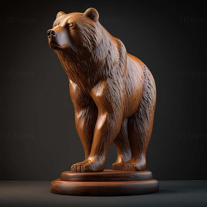 Animals Grizzly on stand